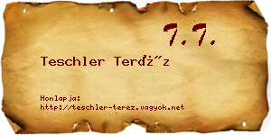 Teschler Teréz névjegykártya